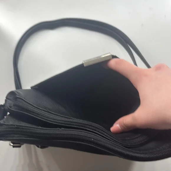 Black Leather Crossbody Bag - Picture 6 of 10